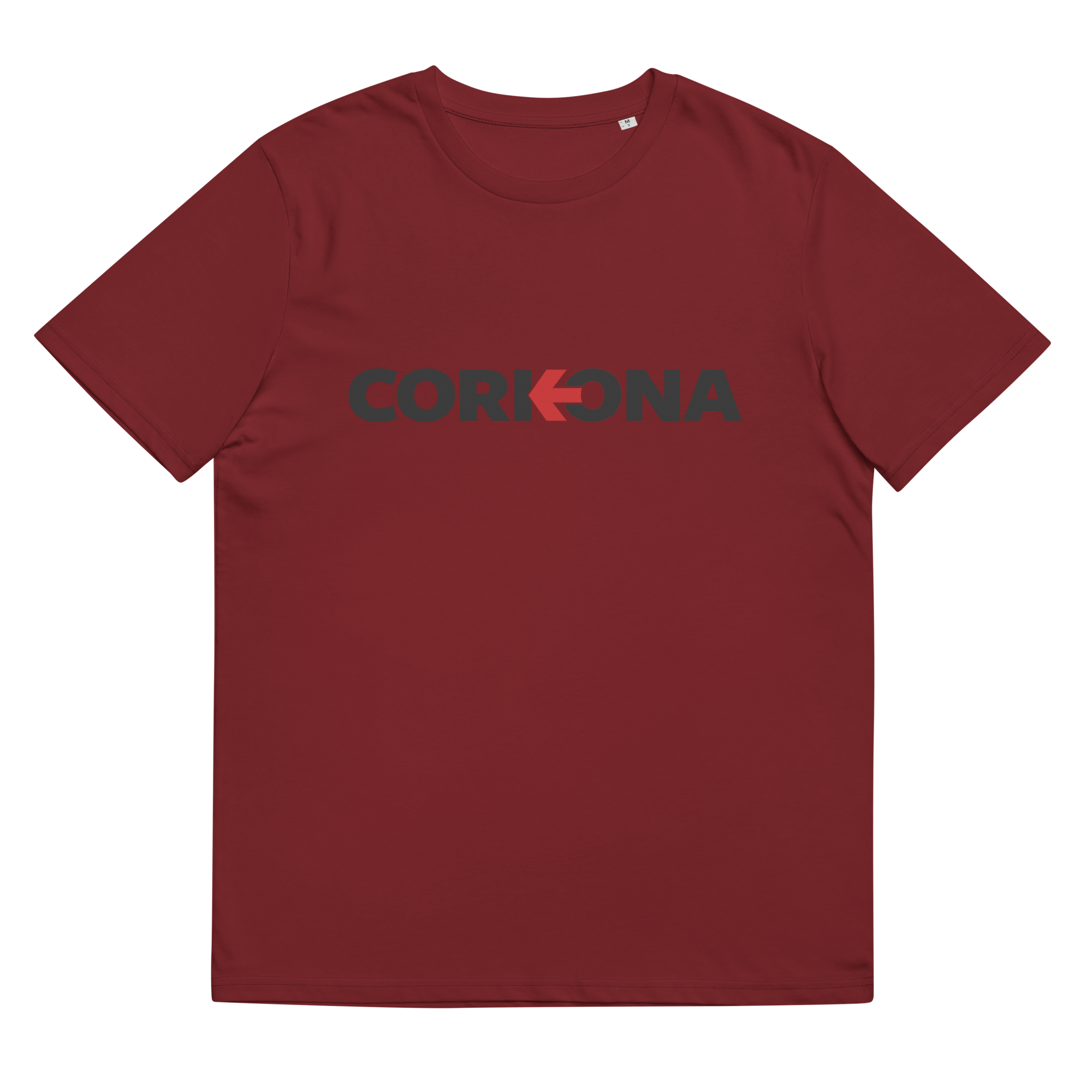 unisex-organic-cotton-t-shirt-burgundy-front-636044c20b15c.png